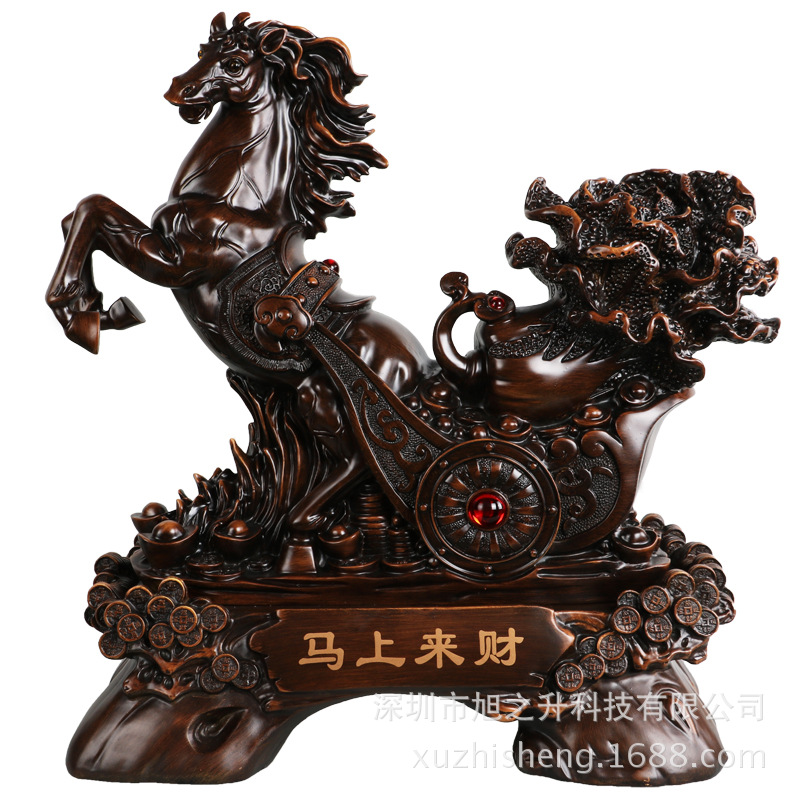 树脂工艺品大号招财马摆件与白菜仿木礼品的市场需求分析